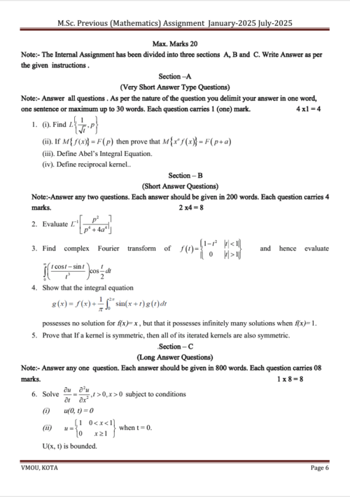 VMOU MAT-103 ASSIGNMENT SOLUTION PDF 2025