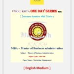 VMOU MP-106 ONE DAY SERIES PDF (VMOU ONE WEEK PDF) MP-106/Marketing Management